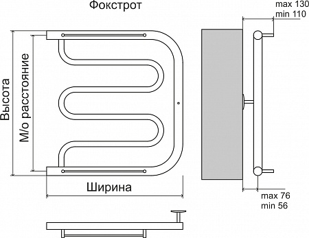 Фокстрот AISI 32х2 500х400 Полотенцесушитель  TERMINUS Чита - фото 4