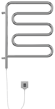 Электро 25 Ш-обр 450х570 поворотный Полотенцесушитель  TERMINUS Чита - фото 2