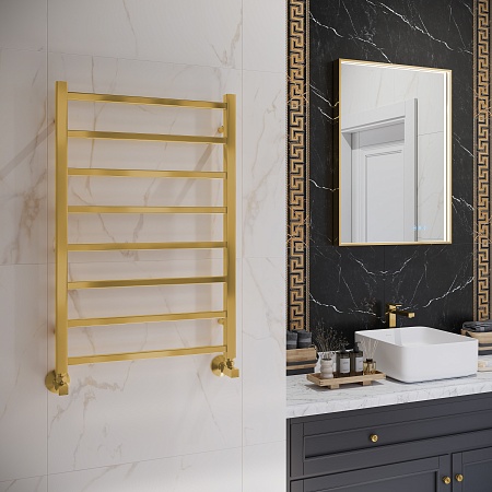 Ватикан П8 500х800 Полотенцесушитель TERMINUS Брашированное золото Чита - фото 3