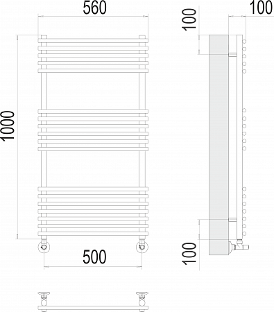 Ватра П18 500х1000 Полотенцесушитель  TERMINUS Чита - фото 3