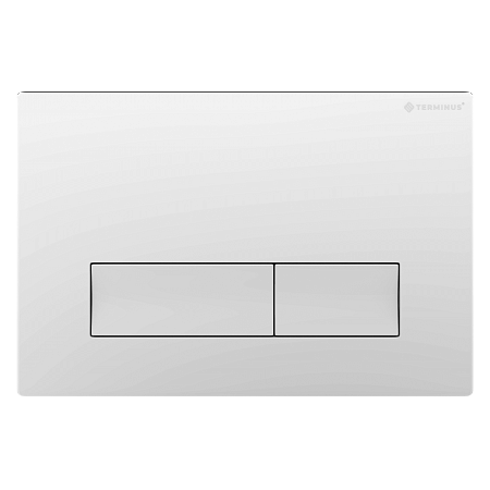 Клавиша смыва для инсталляции Terminus Classic кнопка прямоугольник цвет белый Чита - фото 1