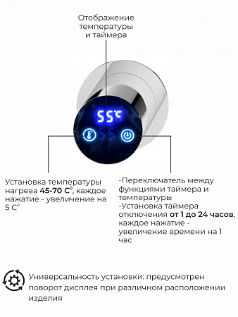 Рондо П2 350х760 электро Полотенцесушитель TERMINUS Нержавеющая сталь Чита - фото 5