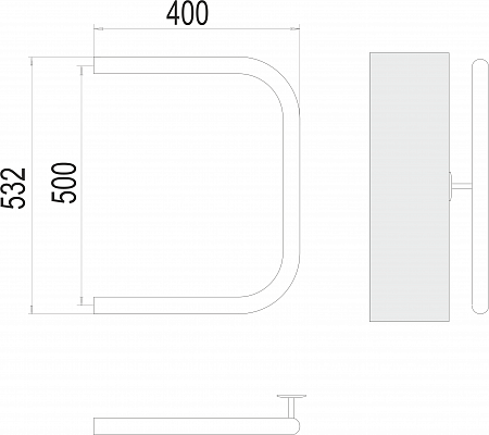 П-обр AISI 32х2 500х400 Полотенцесушитель  TERMINUS Чита - фото 3